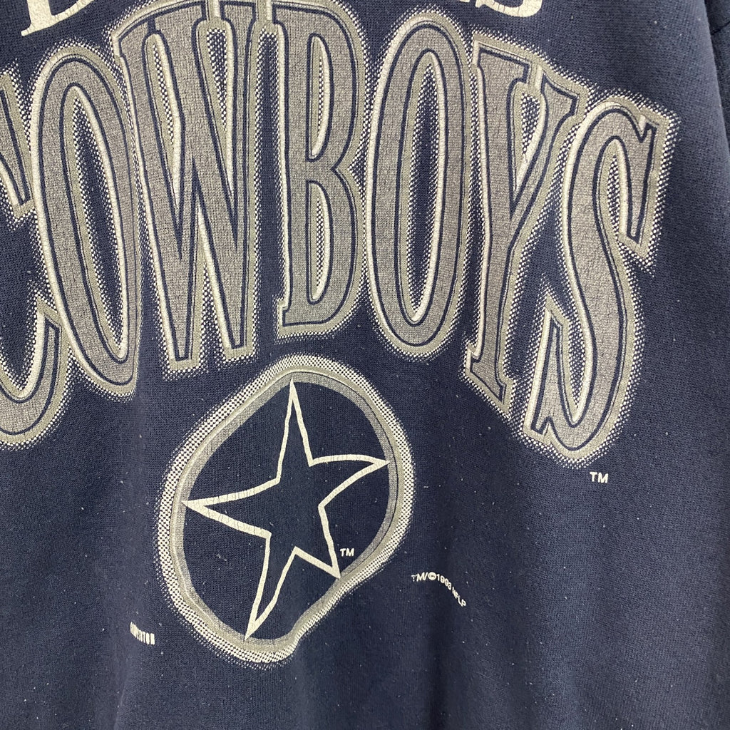 90s　NFL　DALLAS COWBOYS　ダラスカウボーイズ　スウェット/トレーナー　紺　ネイビー　Lサイズ