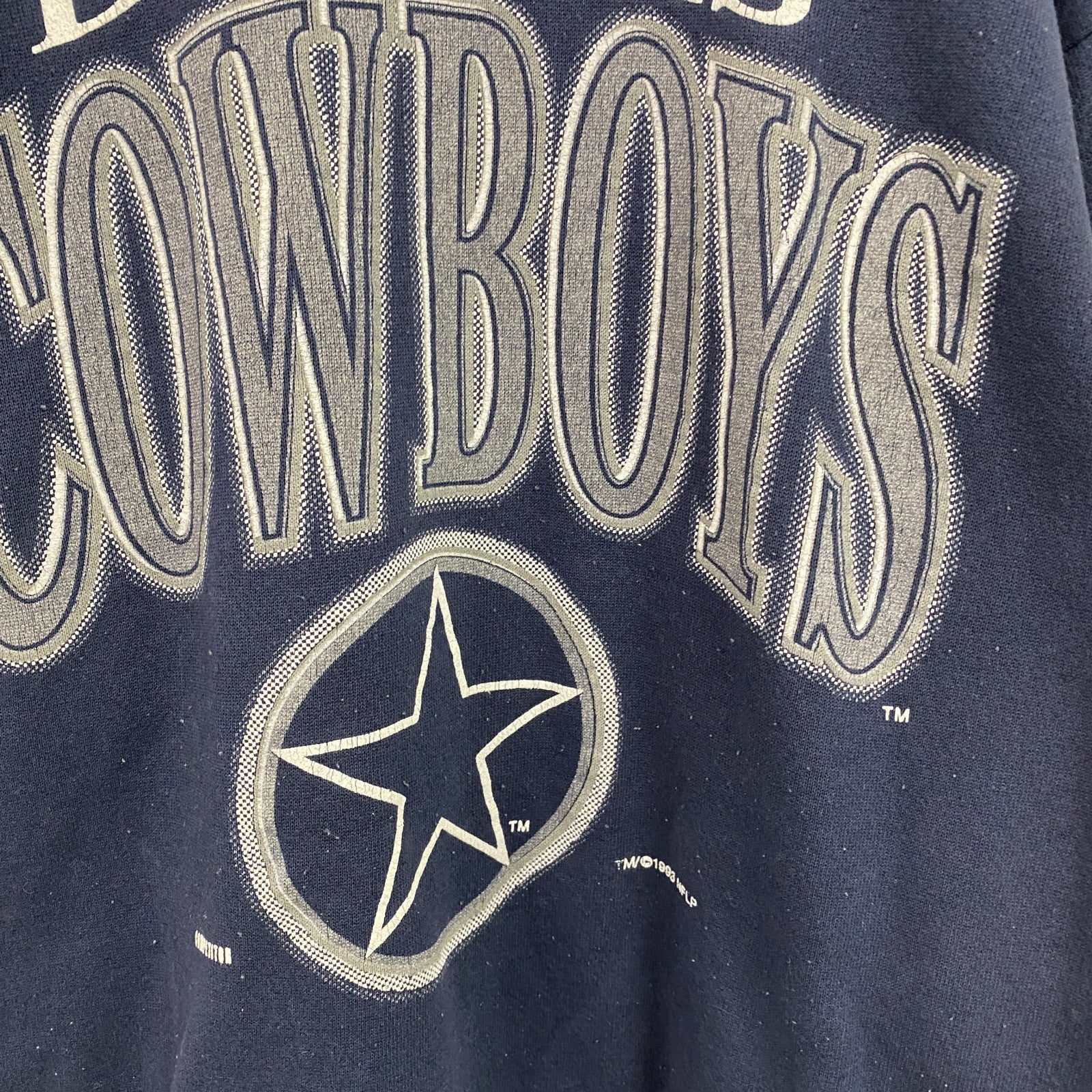90s　NFL　DALLAS COWBOYS　ダラスカウボーイズ　スウェット/トレーナー　紺　ネイビー　Lサイズ