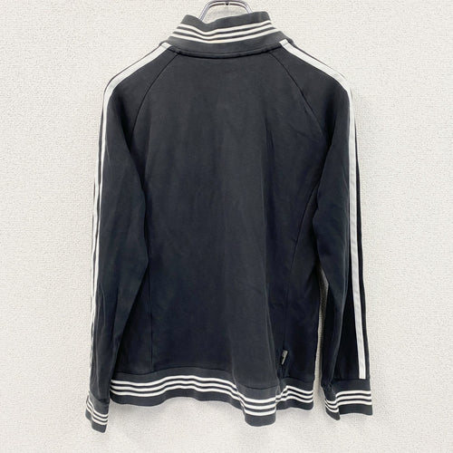 00s　adidas　アディダス　トラックジャケット/ジャージ　パフォーマンスロゴ　ヴィンテージ　黒　ブラック　Mサイズ