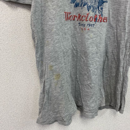 RALPH LAUREN　ラルフローレン　半袖プリントTシャツ　シングルステッチ　グレー　Mサイズ