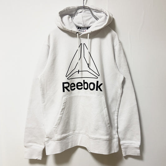 Reebok　リーボック　 スウェットパーカー/フーディー　デカロゴ　白　ホワイト　Sサイズ