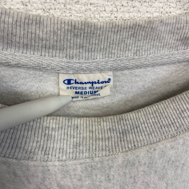 古着 used　champion　チャンピオン　リバースウィーブ　スウェット/トレーナー　ELON　単色タグ　グレー　Mサイズ