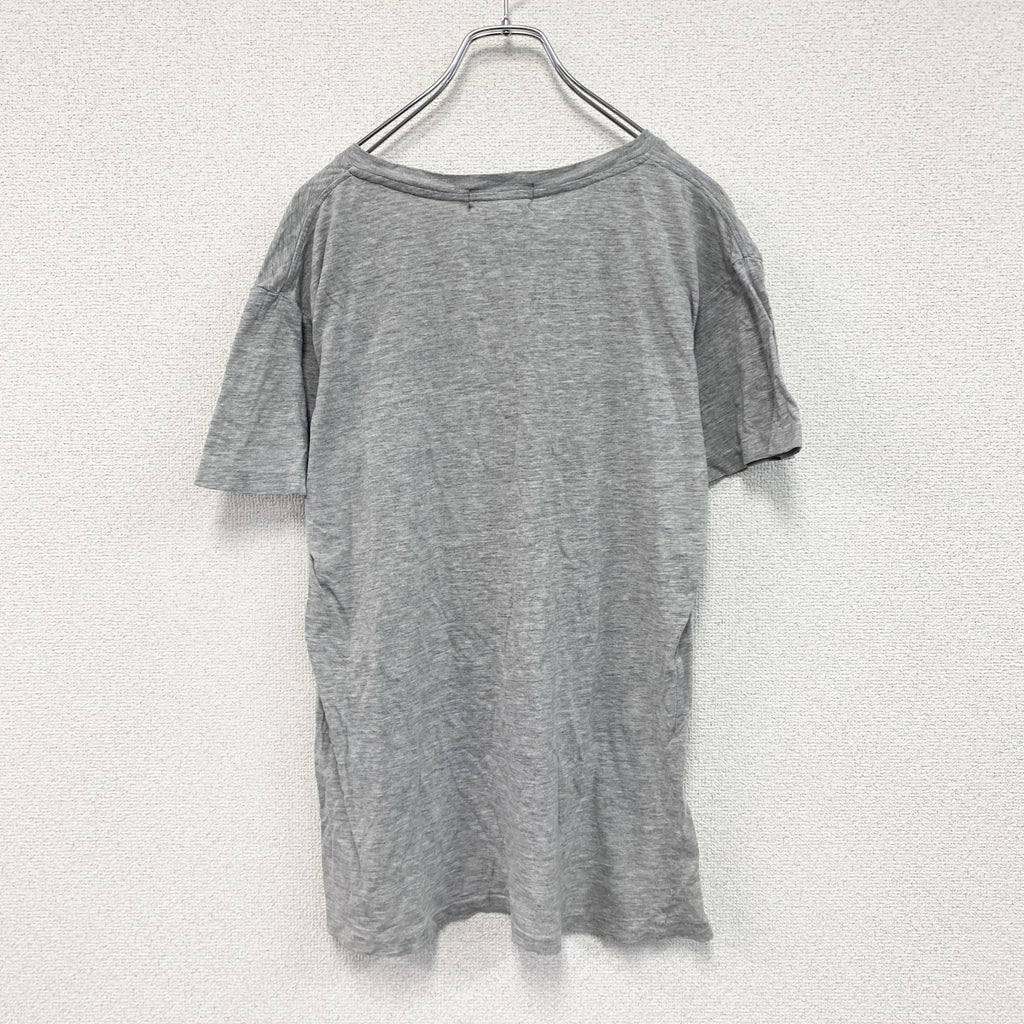 RALPH LAUREN　ラルフローレン　半袖プリントTシャツ　シングルステッチ　グレー　Mサイズ