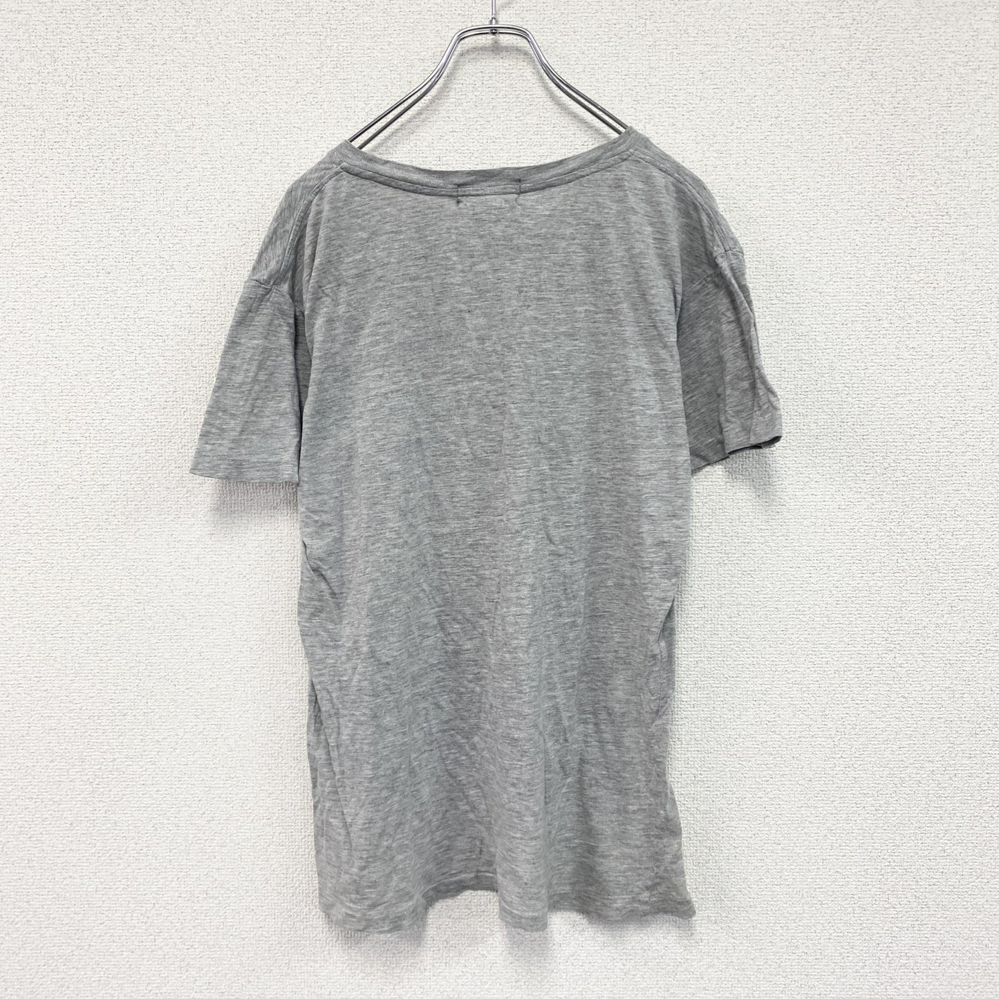 RALPH LAUREN　ラルフローレン　半袖プリントTシャツ　シングルステッチ　グレー　Mサイズ