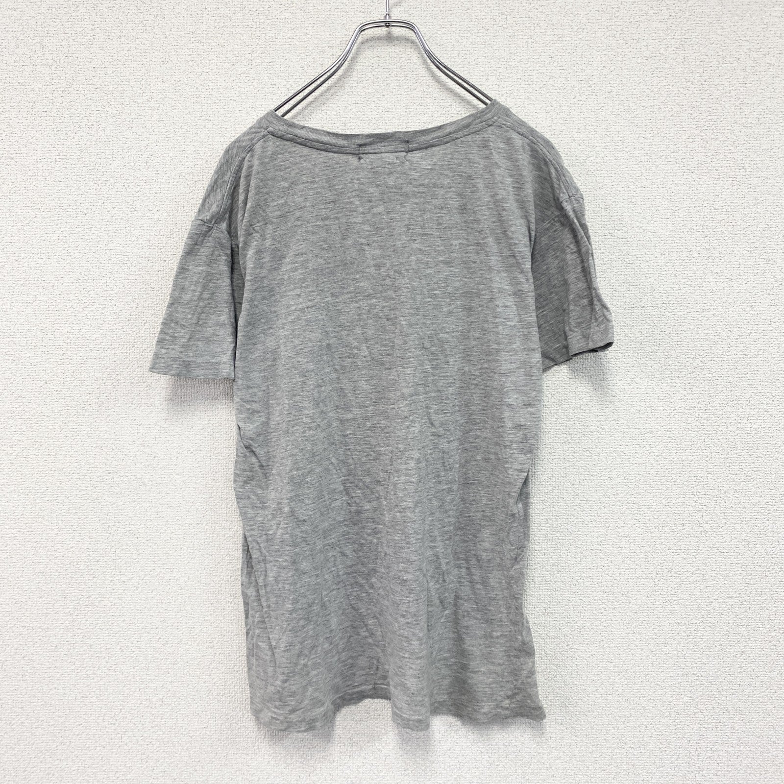 RALPH LAUREN　ラルフローレン　半袖プリントTシャツ　シングルステッチ　グレー　Mサイズ