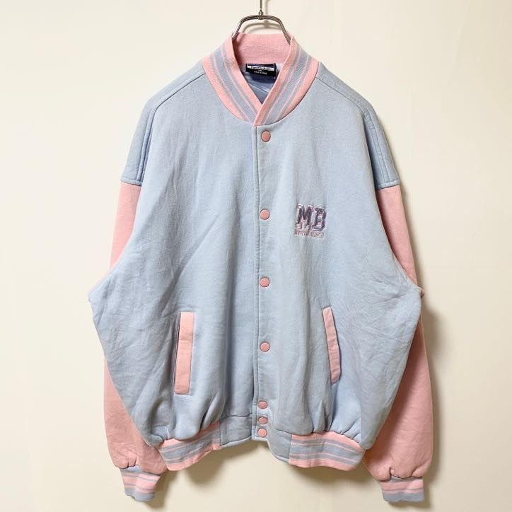 Pacific＆Co.　ボタンスタジャン　ジャケット　マートルビーチ　ワンポイント刺繍　秋冬服　XLサイズ