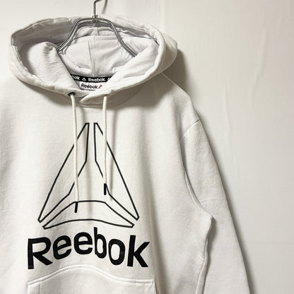 Reebok　リーボック　 スウェットパーカー/フーディー　デカロゴ　白　ホワイト　Sサイズ