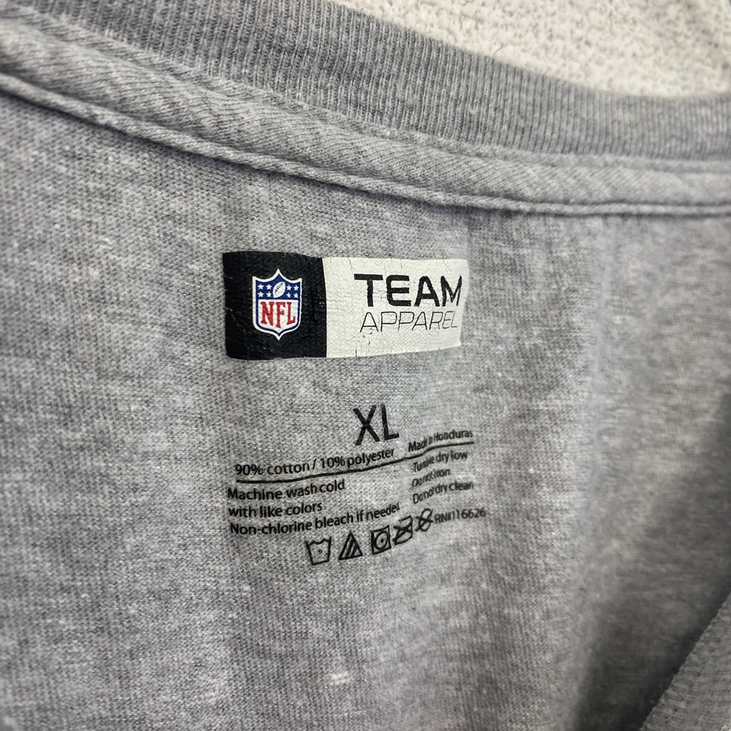 TEAM APPAREL　NFL　SEAHAWKS　半袖プリントTシャツ　アーチプリント　5連プリント　灰色　グレー　XLサイズ