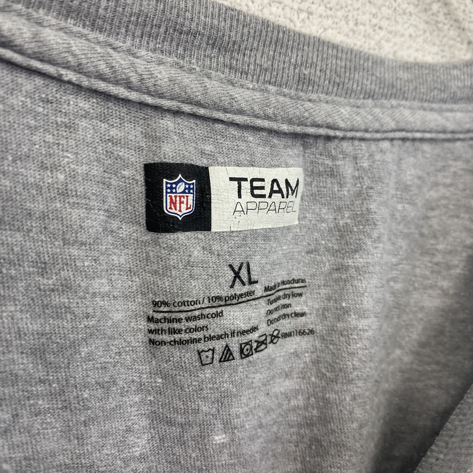TEAM APPAREL　NFL　SEAHAWKS　半袖プリントTシャツ　アーチプリント　5連プリント　灰色　グレー　XLサイズ
