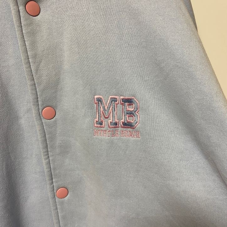 Pacific＆Co.　ボタンスタジャン　ジャケット　マートルビーチ　ワンポイント刺繍　秋冬服　XLサイズ