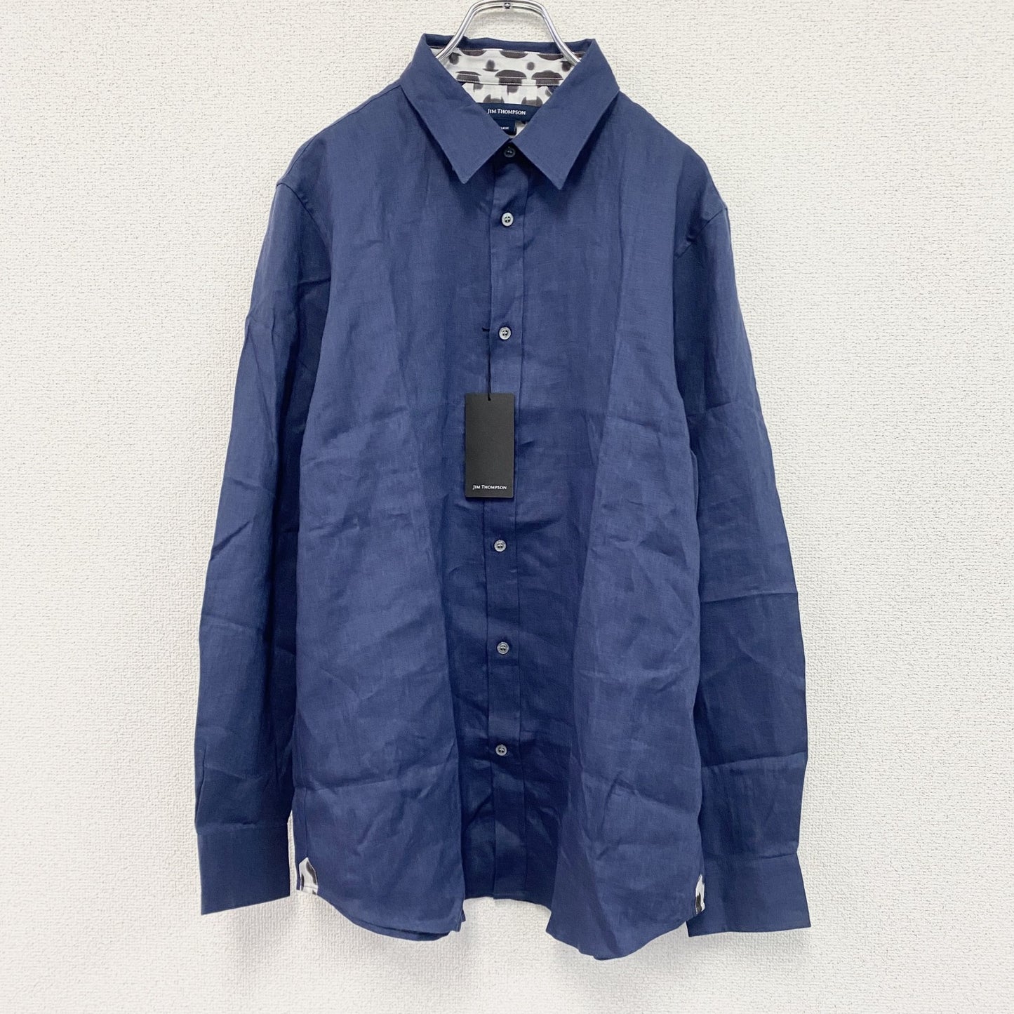 JIM THOMPSON　ジムトンプソン　長袖リネンシャツ　青　ブルー　XLサイズ　