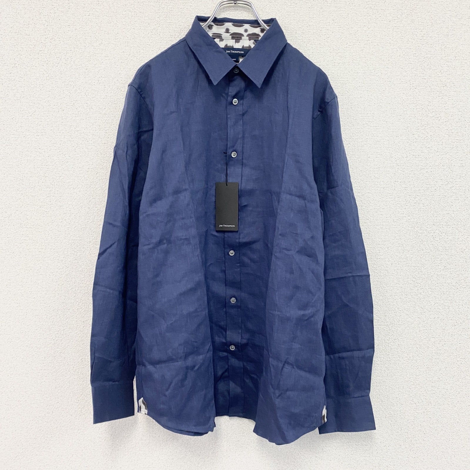 JIM THOMPSON　ジムトンプソン　長袖リネンシャツ　青　ブルー　XLサイズ　