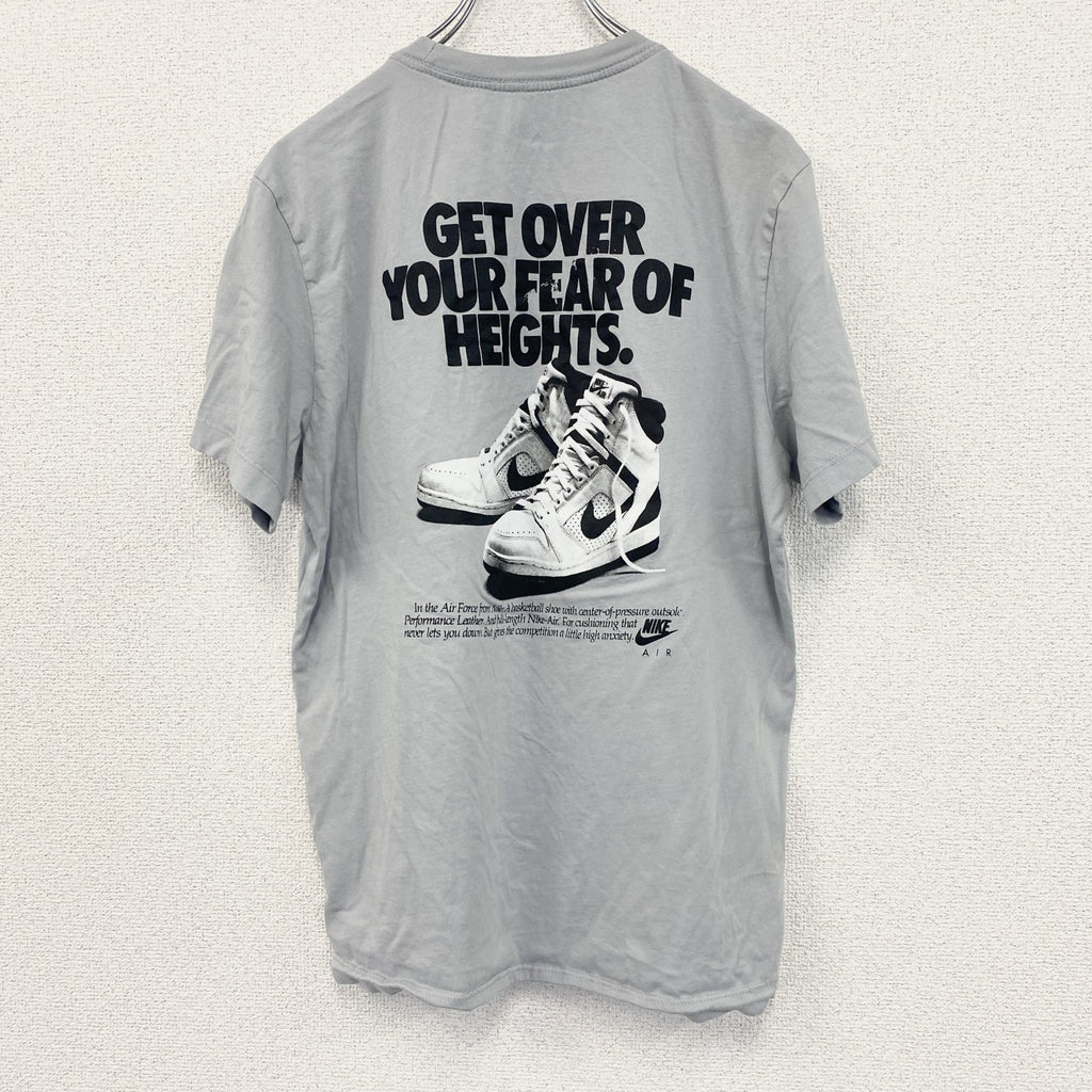 古着 used　NIKE ナイキ　半袖プリントTシャツ　エア フォース ワン　カジュアル　クルーネック　グレー　Mサイズ