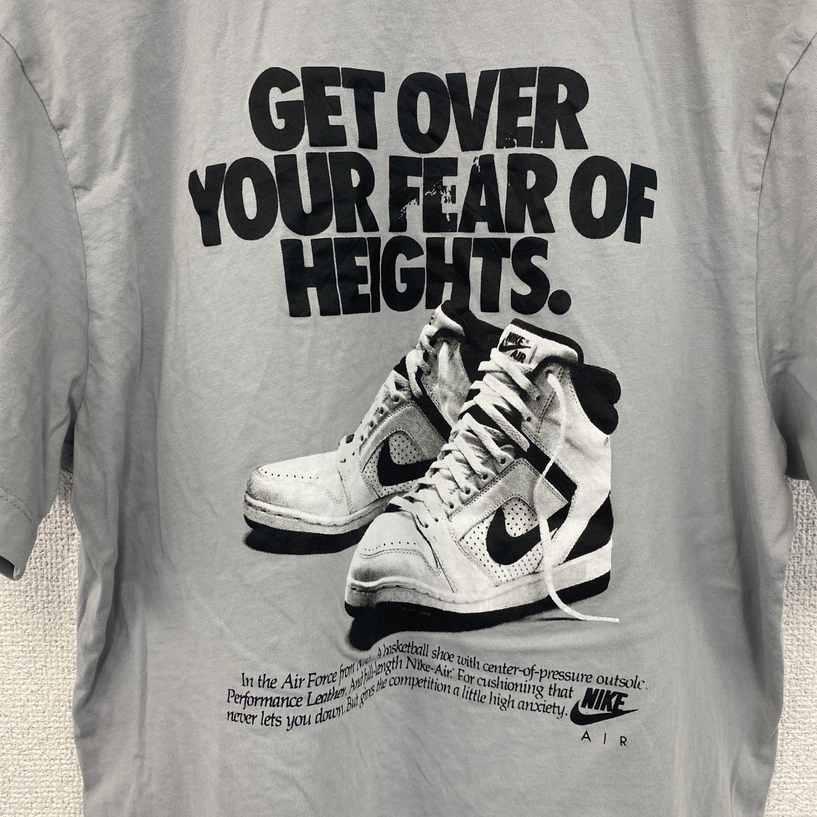 古着 used　NIKE ナイキ　半袖プリントTシャツ　エア フォース ワン　カジュアル　クルーネック　グレー　Mサイズ