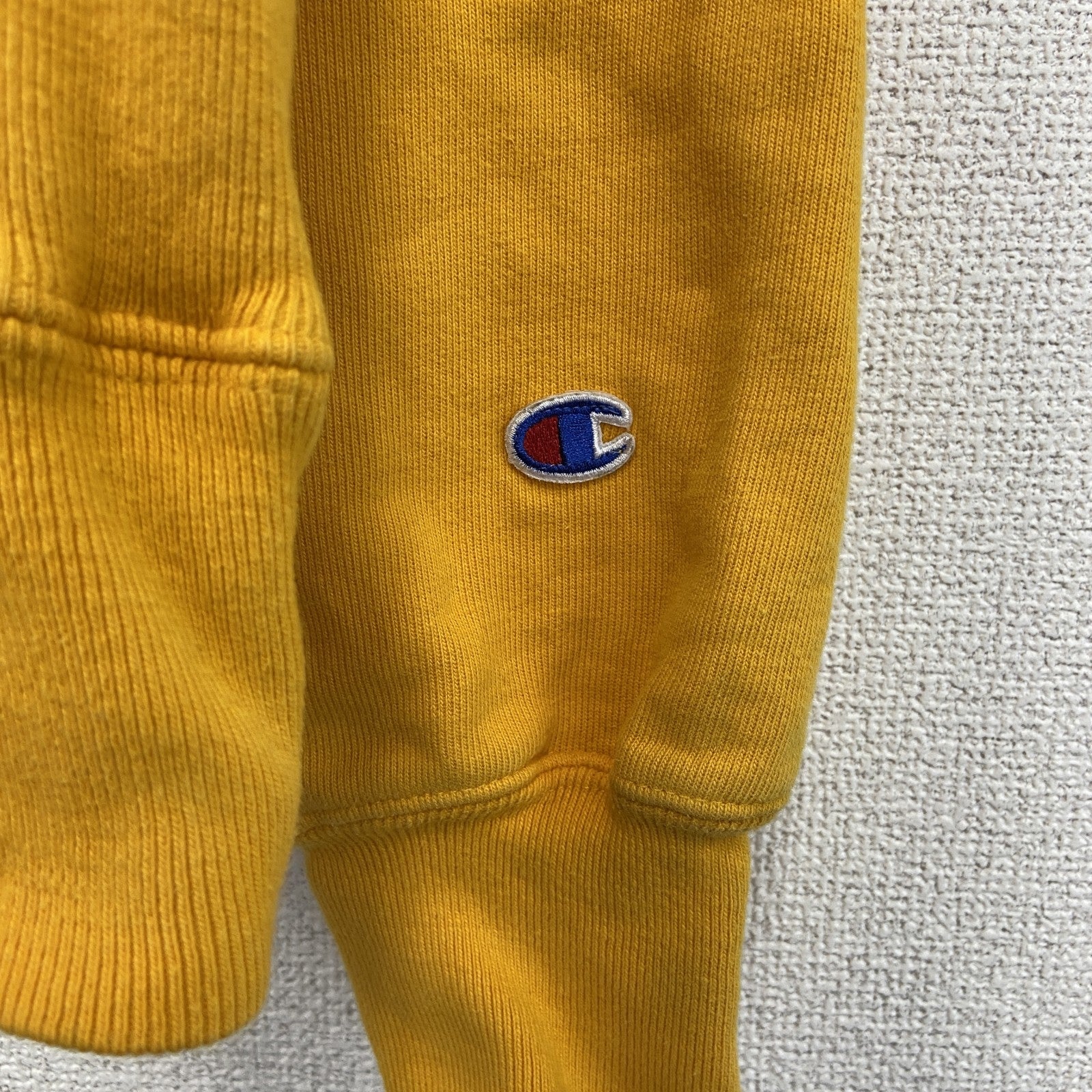 00s　champion　チャンピオン　リバースウィーブ　スウェットパーカー/フーディー　黄色　イエロー　Mサイズ