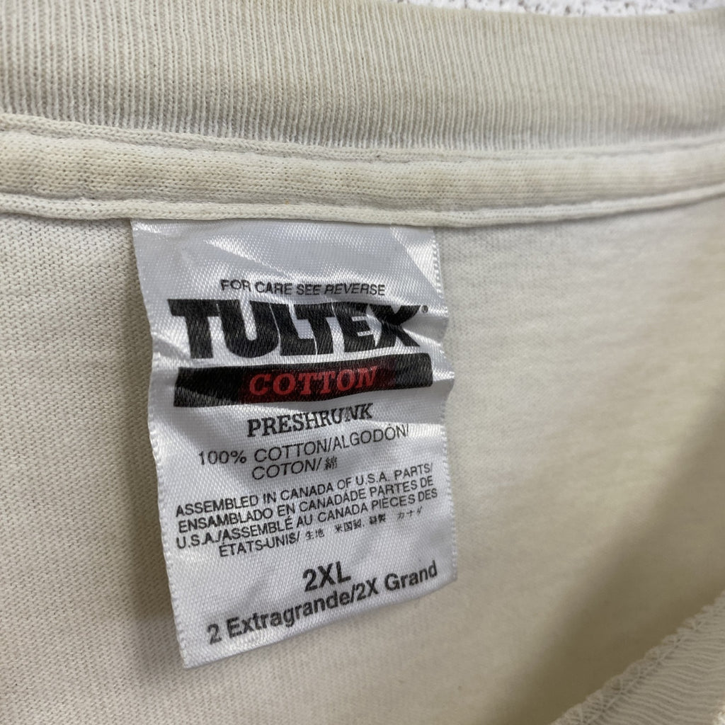 古着 used　90s　TULTEX　半袖アニマルプリントTシャツ　熊　Jasper Albrta　クルーネック　2XLサイズ