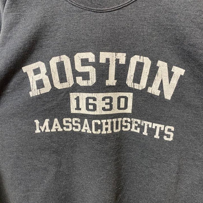 古着 used　GILDAN　BOSTON　長袖プリントスウェット　トレーナー　マサチューセッツ州　グレー　秋冬服　Lサイズ