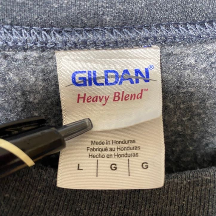 古着 used　GILDAN　BOSTON　長袖プリントスウェット　トレーナー　マサチューセッツ州　グレー　秋冬服　Lサイズ