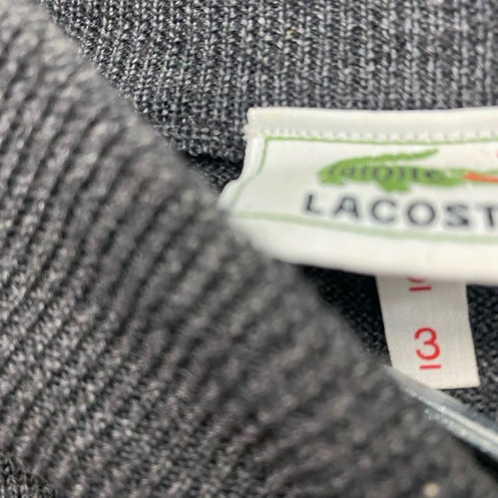 LACOSTE　ラコステ　モックネックニットセーター　ダークグレー　3サイズ