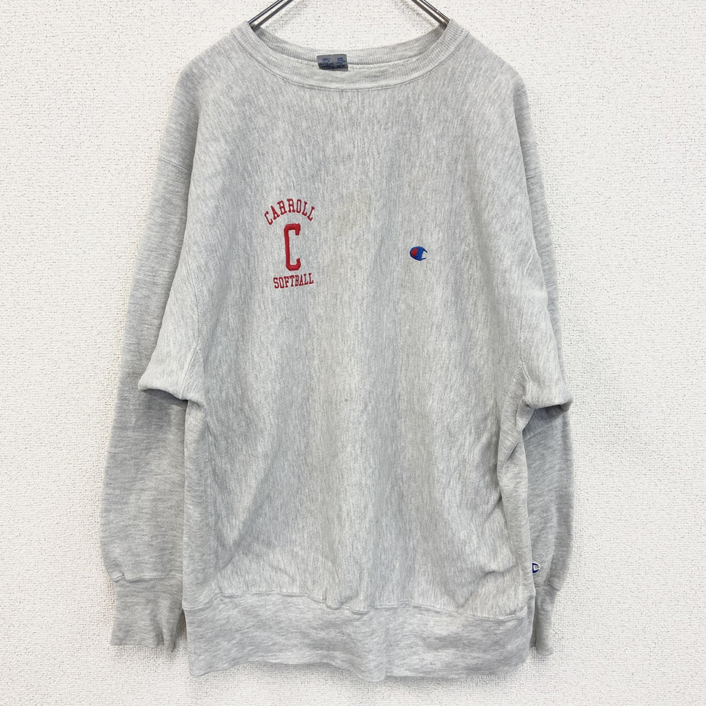 90s　champion　チャンピオン　リバースウィーブ　スウェット/トレーナー　刺繍タグ　グレー　XLサイズ