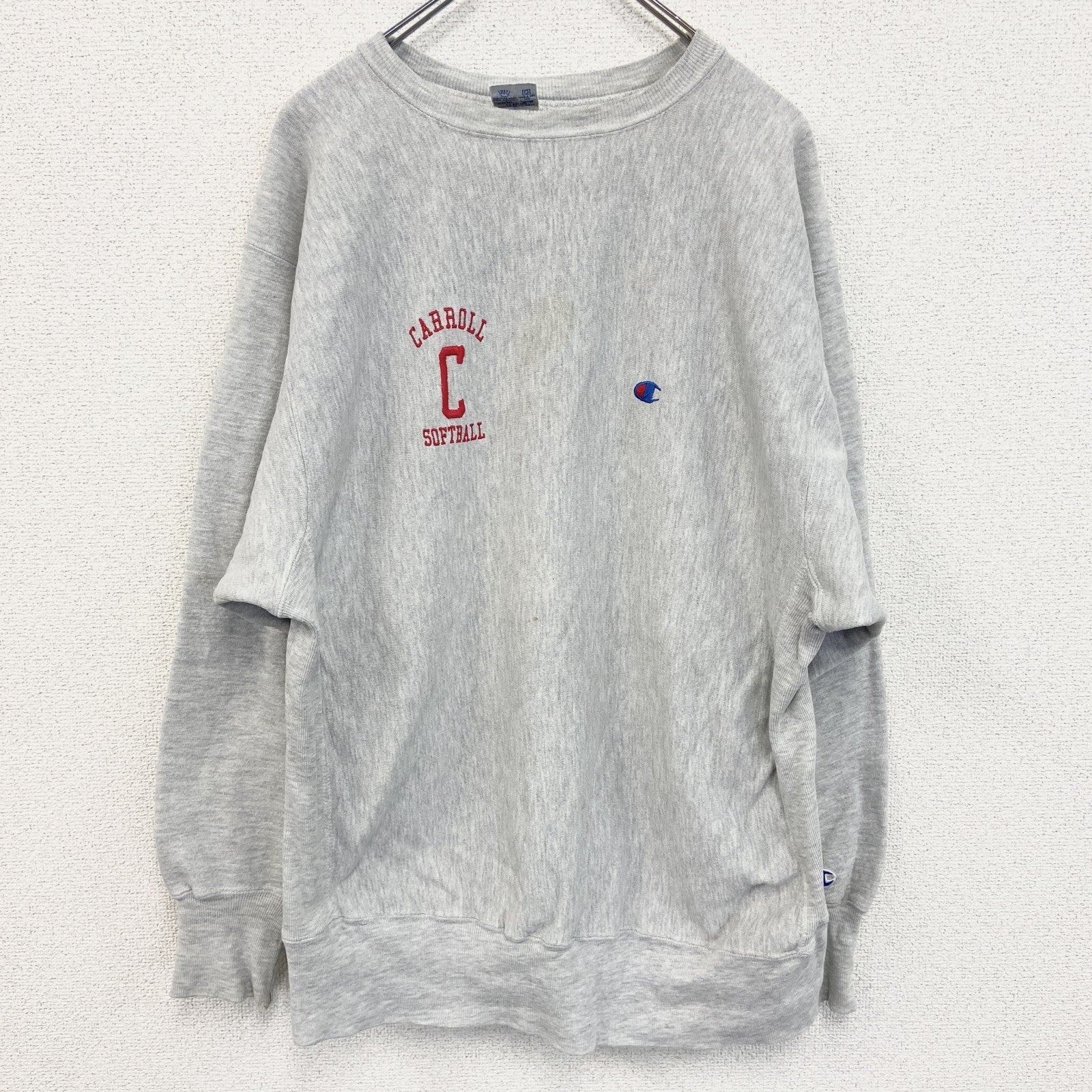 90s　champion　チャンピオン　リバースウィーブ　スウェット/トレーナー　刺繍タグ　グレー　XLサイズ