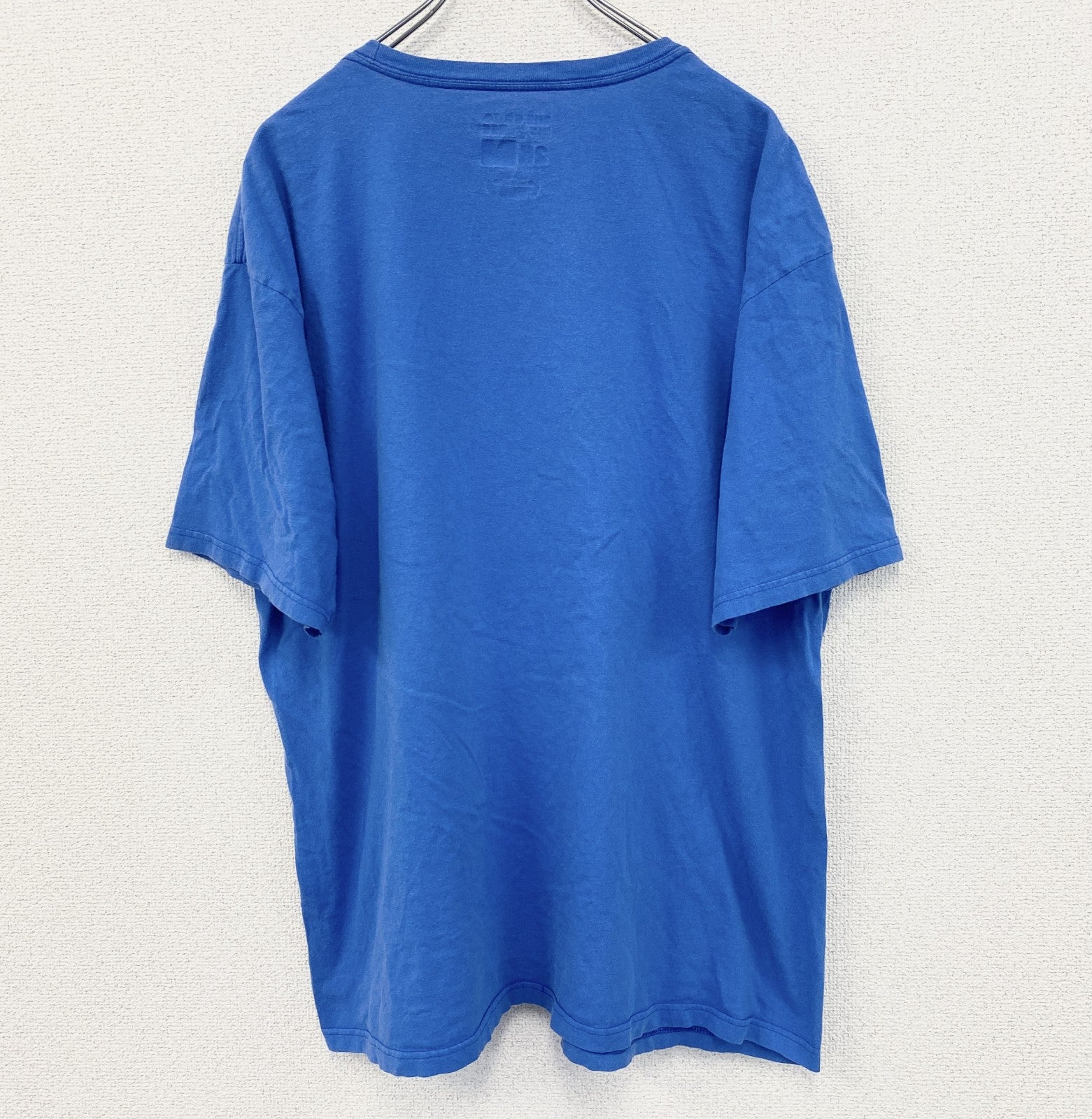 古着 used　adidas アディダス　半袖プリントTシャツ　オクラホマシティ サンダー　バスケ　クルーネック　青　2XLサイズ