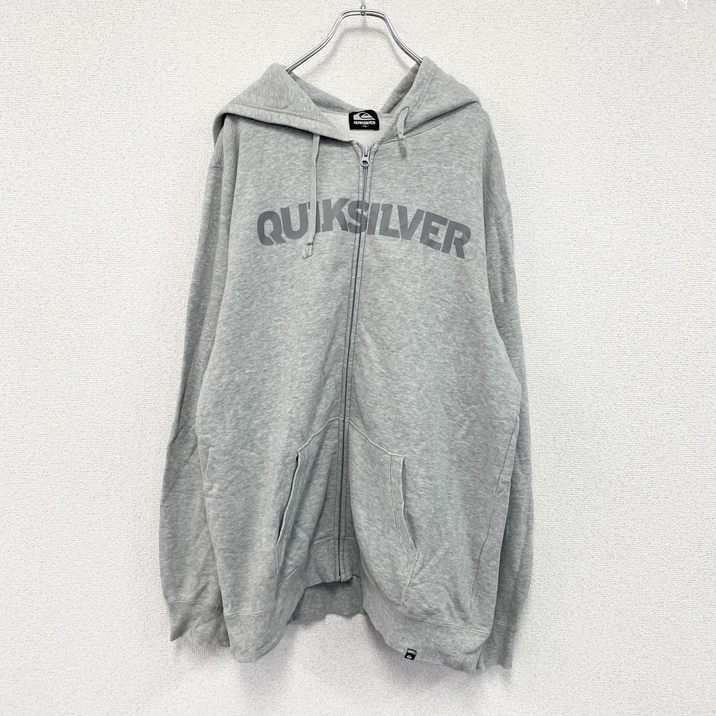 QUICKSILVER　クイックシルバー　フルジップスウェットパーカー/フーディー　グレー　XLサイズ
