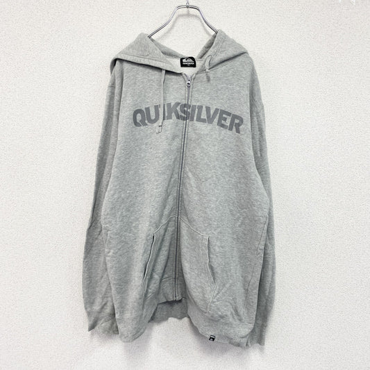 QUICKSILVER　クイックシルバー　フルジップスウェットパーカー/フーディー　グレー　XLサイズ