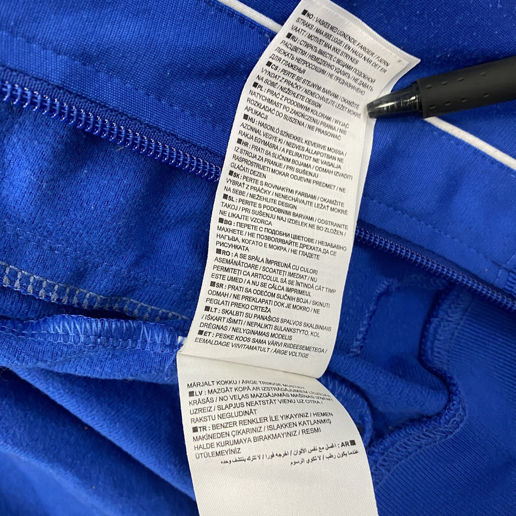 古着 used　NIKE ナイキ　トラックジャケット　フルジップ　カジュアルデザイン　スウッシュロゴ　ワンポイント　青　Mサイズ
