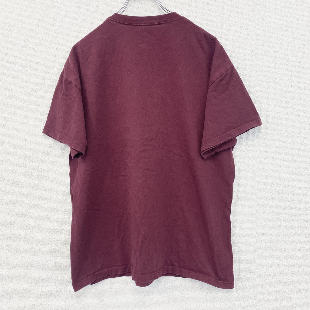 section Majestic　半袖プリントTシャツ　アーチプリント　カレッジロゴ　クルーネック　赤　レッド　Lサイズ