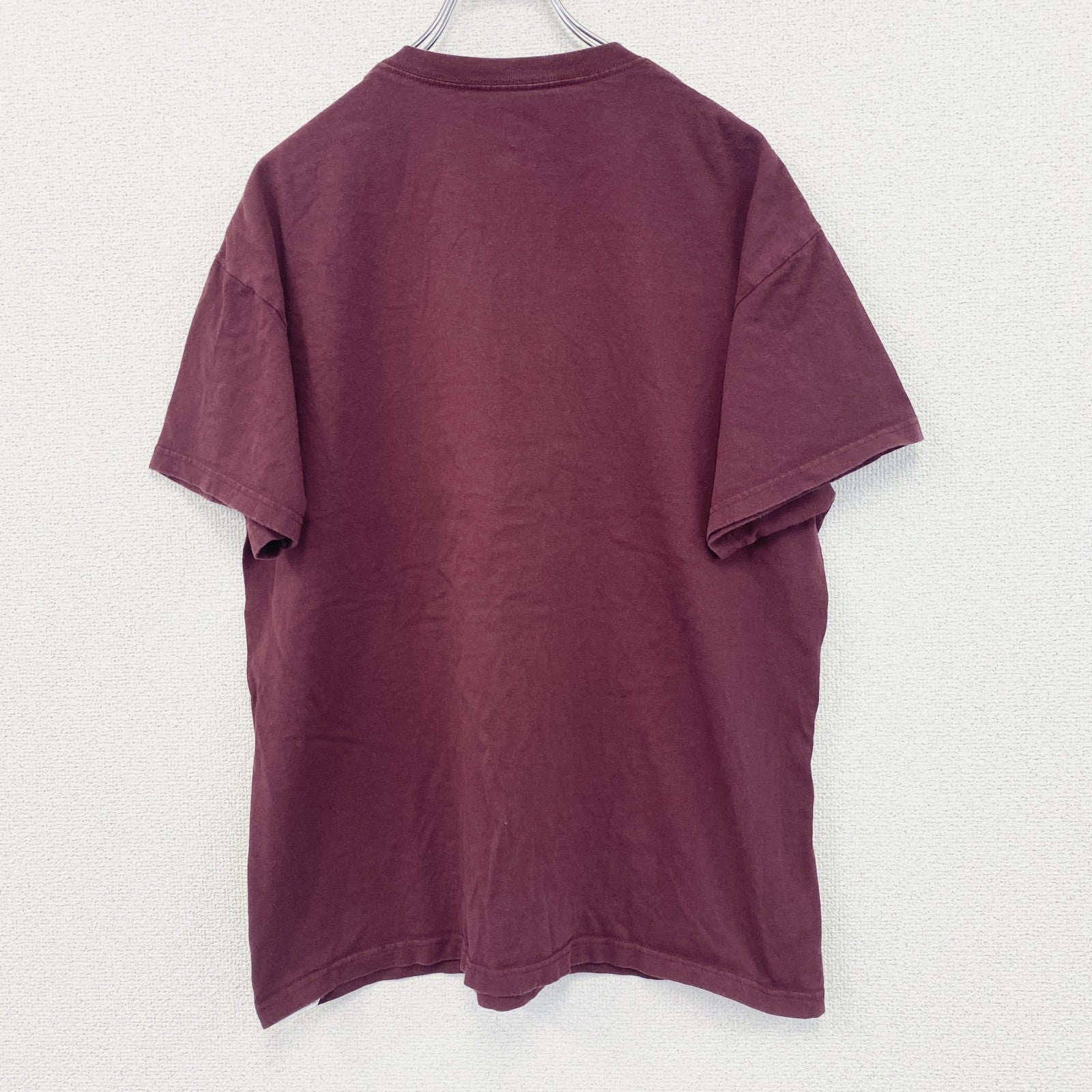 section Majestic　半袖プリントTシャツ　アーチプリント　カレッジロゴ　クルーネック　赤　レッド　Lサイズ
