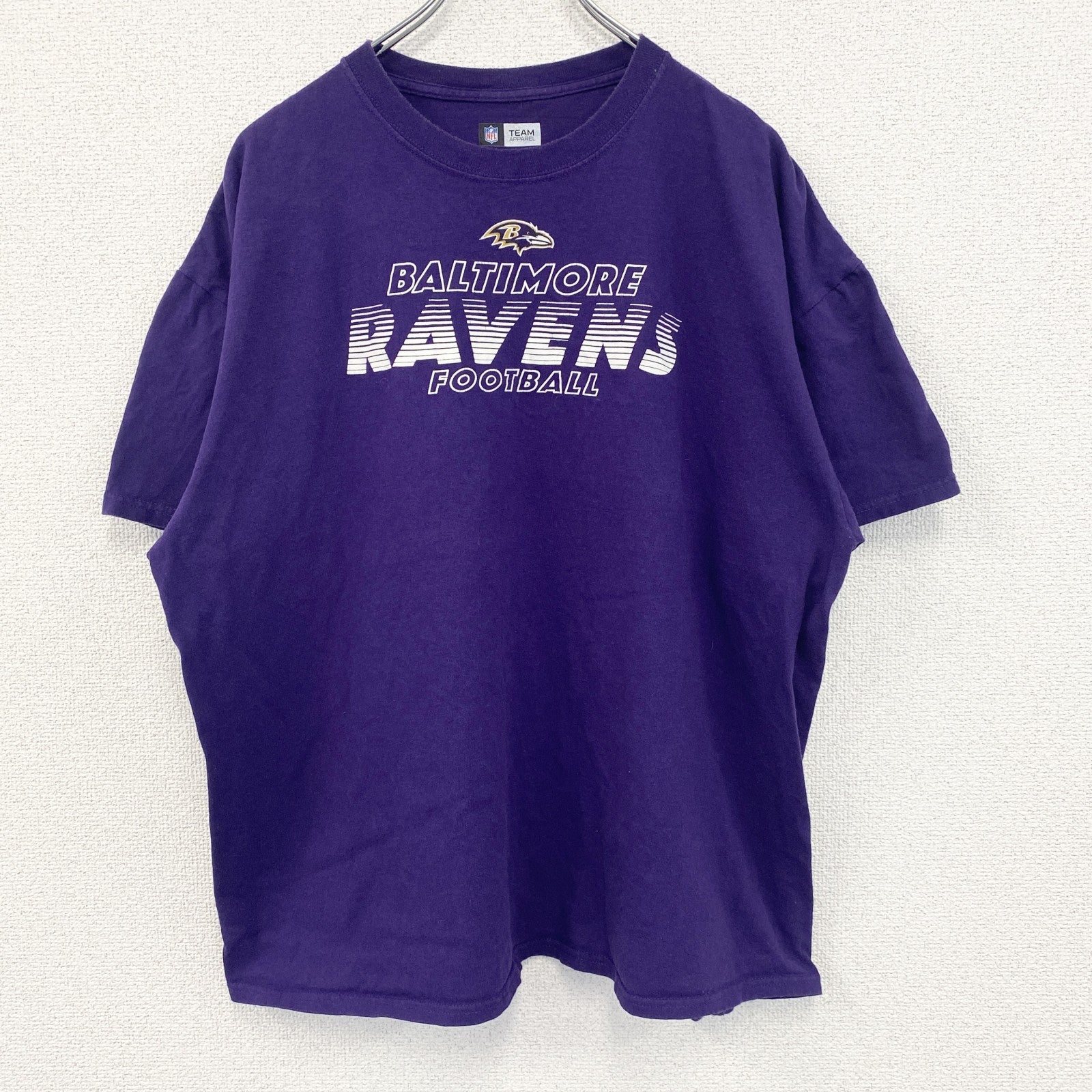 TEAM APPAREL　チームアパレル　NFL 　ボルチモアレイブンズ　半袖プリントTシャツ　4連プリント　紫　パープル　XLサイズ