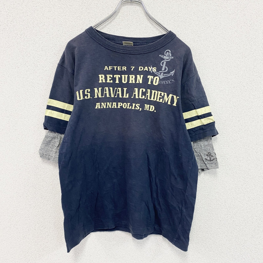 CHESWICK　チェスウィック　長袖Tシャツ/ロンT　レイヤード　紺　ネイビー　Mサイズ