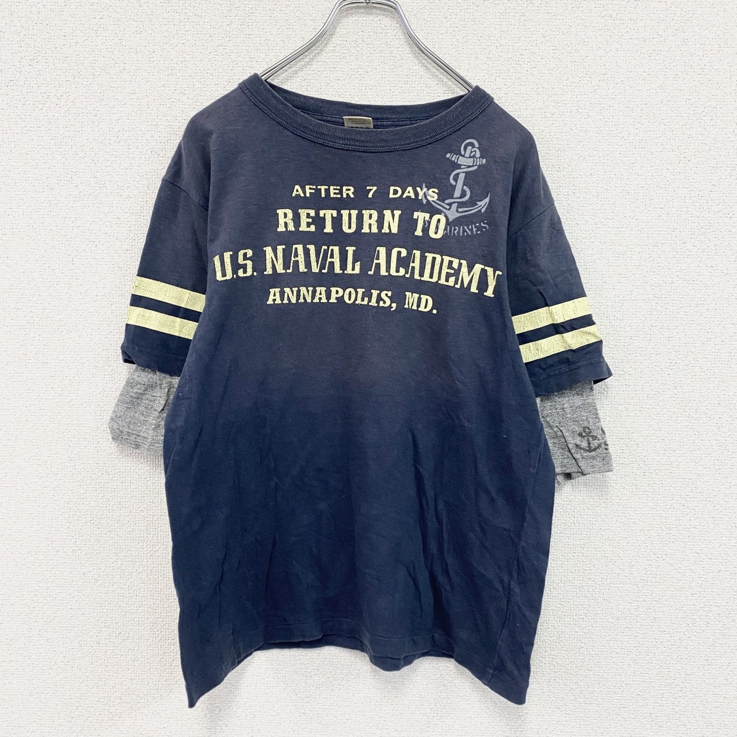 CHESWICK　チェスウィック　長袖Tシャツ/ロンT　レイヤード　紺　ネイビー　Mサイズ