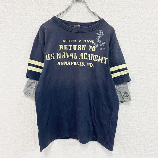 CHESWICK　チェスウィック　長袖Tシャツ/ロンT　レイヤード　紺　ネイビー　Mサイズ