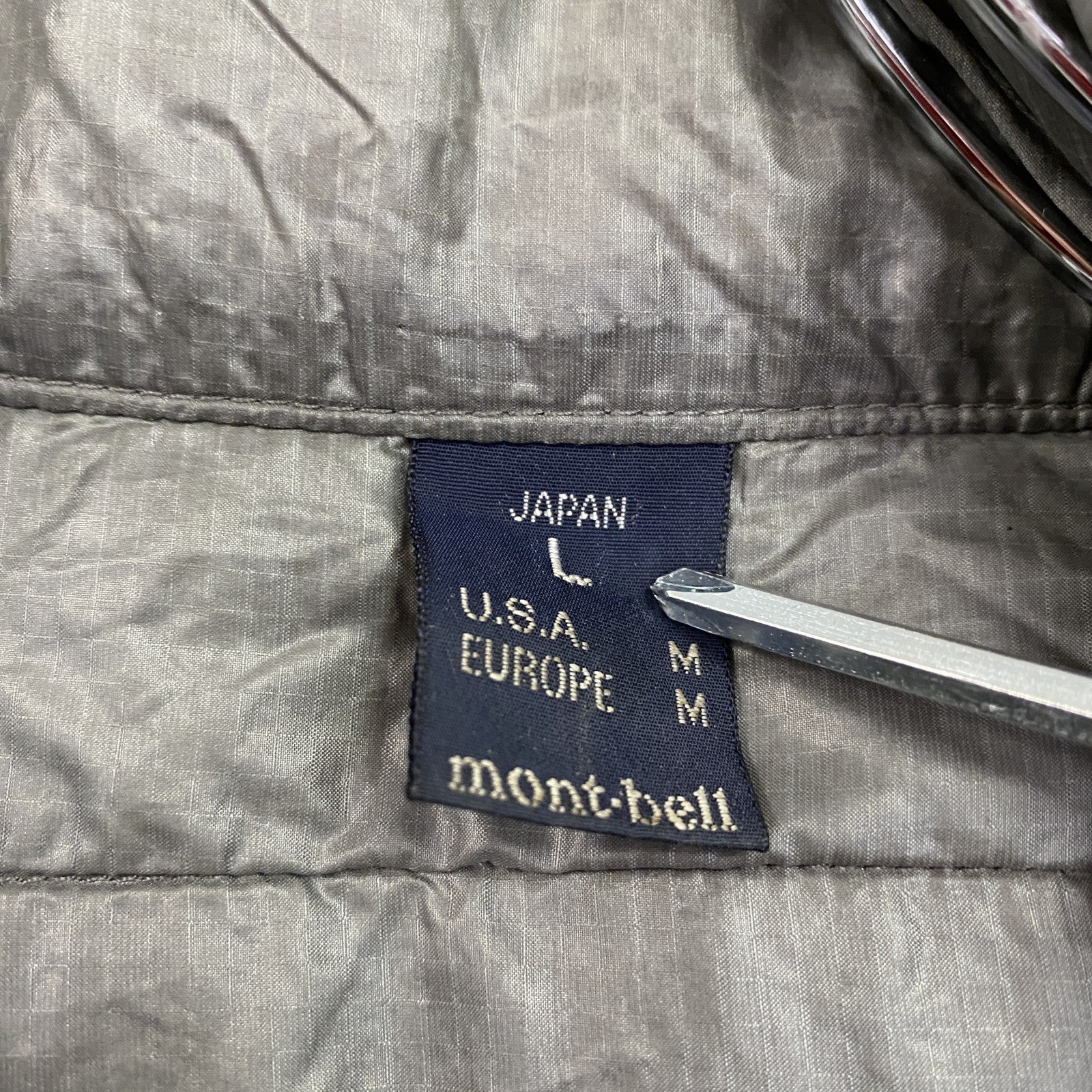 90s～　mont-bell　モンベル　U.L.サーマラップパーカ　ヴィンテージ　カーキ　Lサイズ