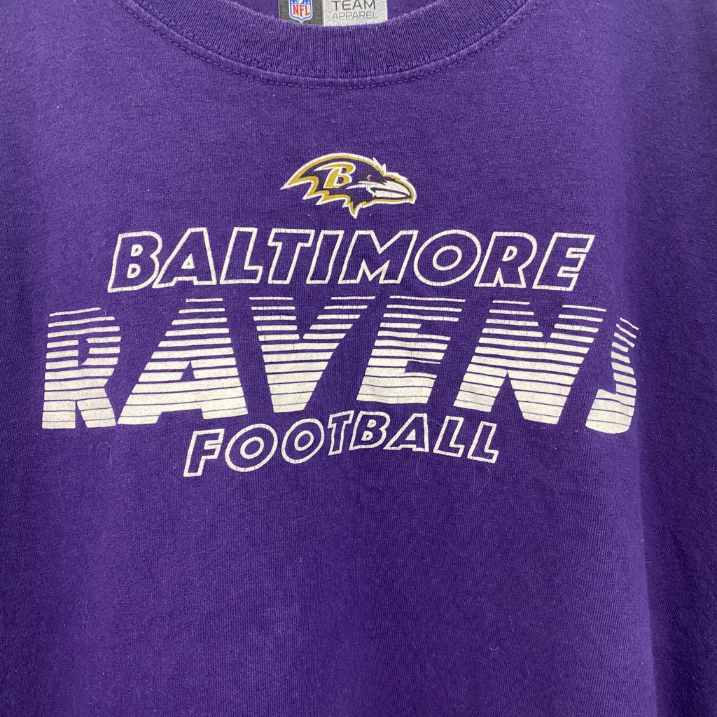 TEAM APPAREL　チームアパレル　NFL 　ボルチモアレイブンズ　半袖プリントTシャツ　4連プリント　紫　パープル　XLサイズ