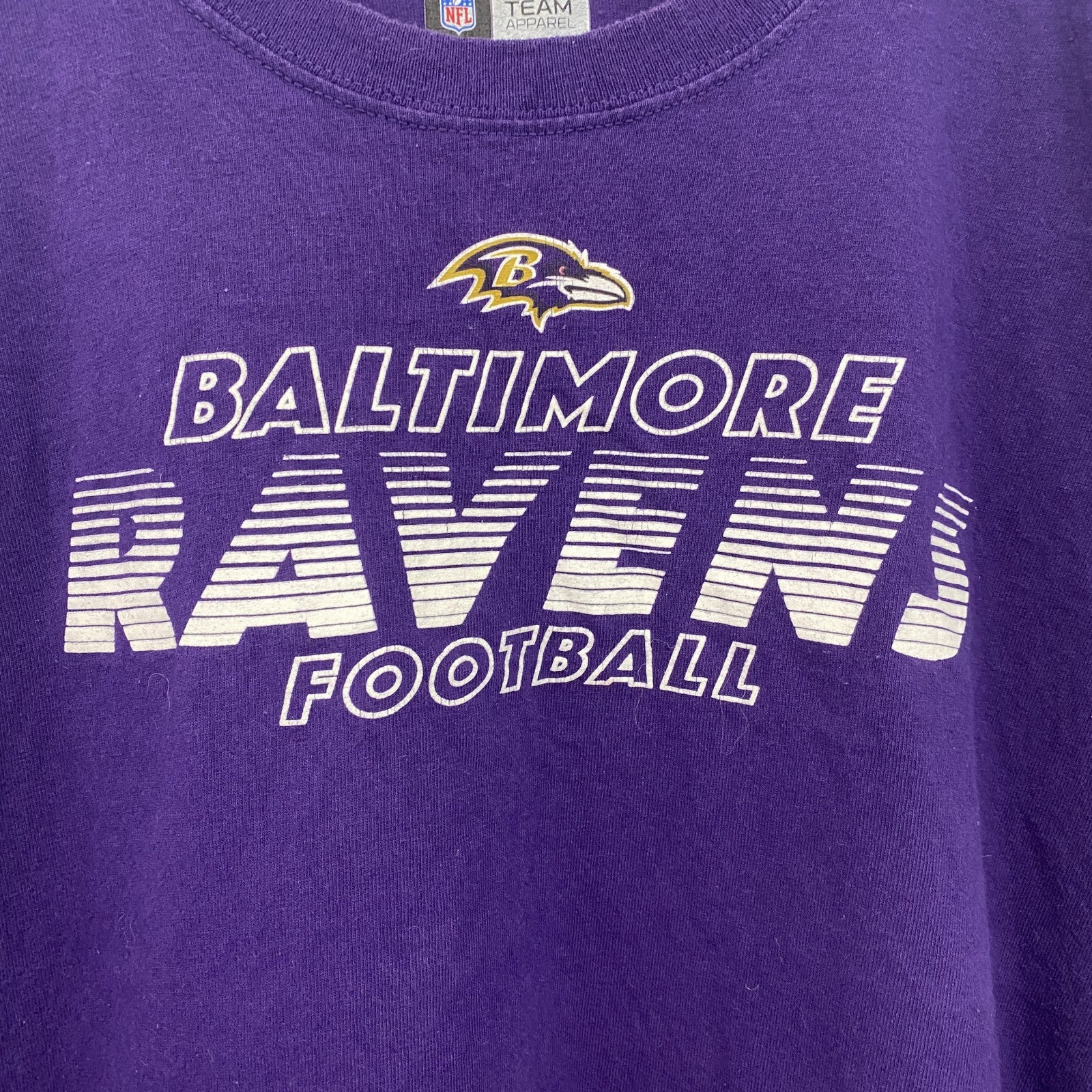 TEAM APPAREL　チームアパレル　NFL 　ボルチモアレイブンズ　半袖プリントTシャツ　4連プリント　紫　パープル　XLサイズ