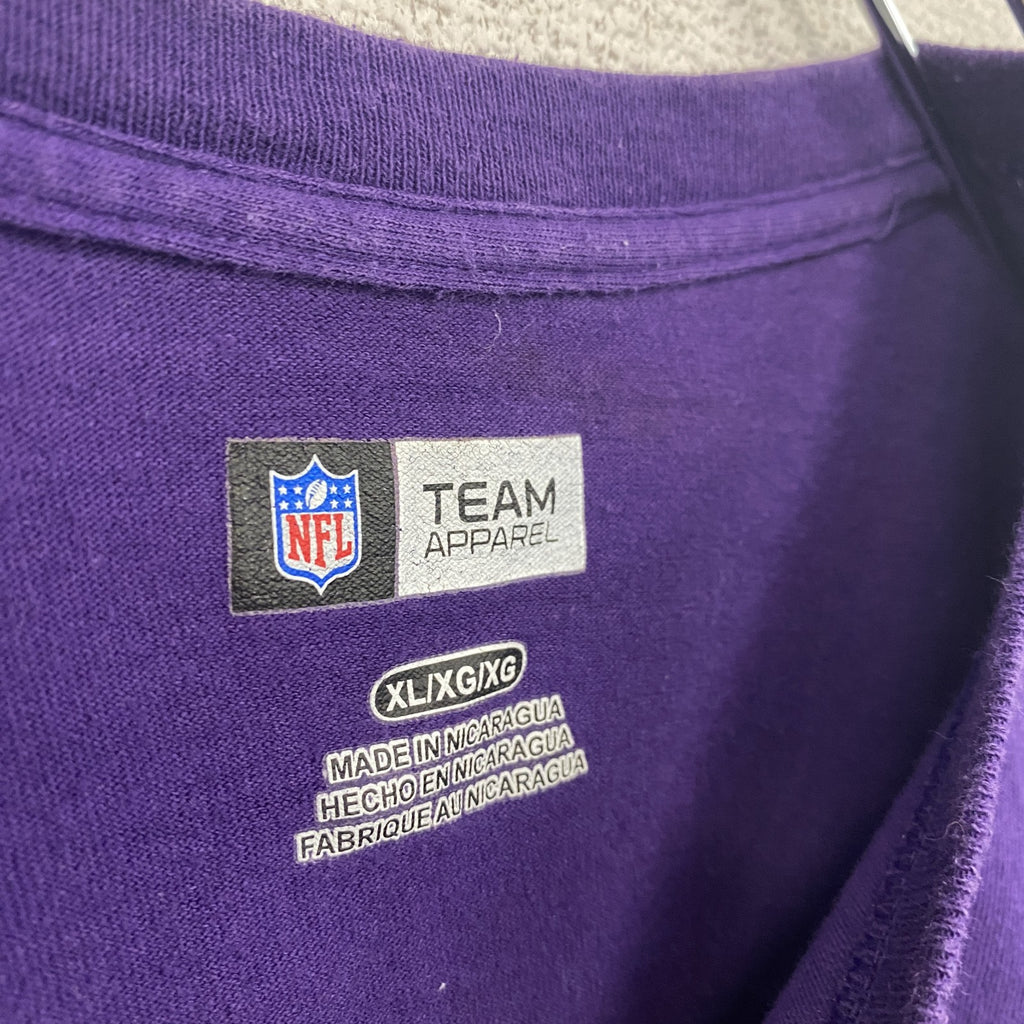 TEAM APPAREL　チームアパレル　NFL 　ボルチモアレイブンズ　半袖プリントTシャツ　4連プリント　紫　パープル　XLサイズ