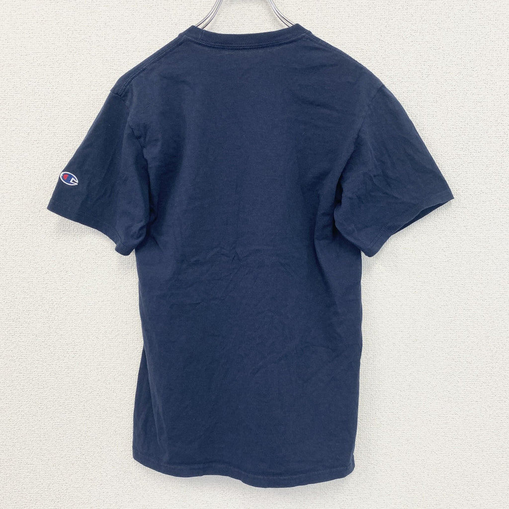 champion　チャンピオン　半袖プリントTシャツ　ベルリンオリンピック　刺繍ロゴ　クルーネック　現行　紺　ネイビー　Sサイズ