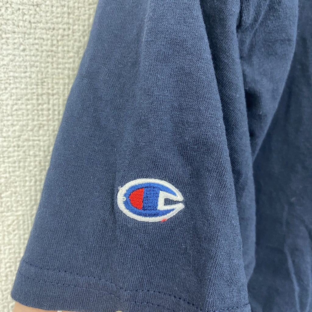 champion　チャンピオン　半袖プリントTシャツ　ベルリンオリンピック　刺繍ロゴ　クルーネック　現行　紺　ネイビー　Sサイズ