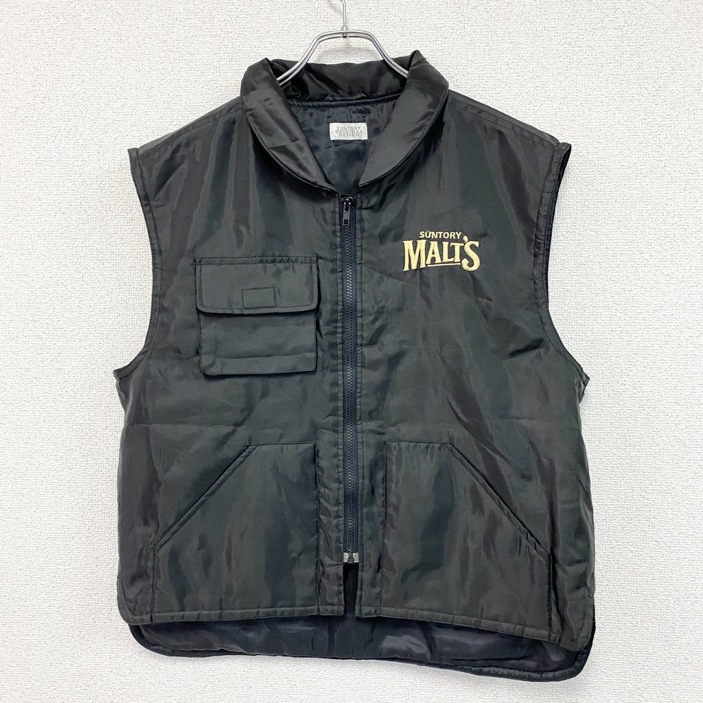 SUNTORY ORIGINAL DESIGN　サントリーオリジナルデザイン　MALT’S　モルツ　フルジップベスト　黒　ブラック