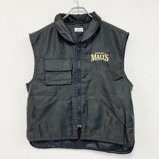 SUNTORY ORIGINAL DESIGN　サントリーオリジナルデザイン　MALT’S　モルツ　フルジップベスト　黒　ブラック
