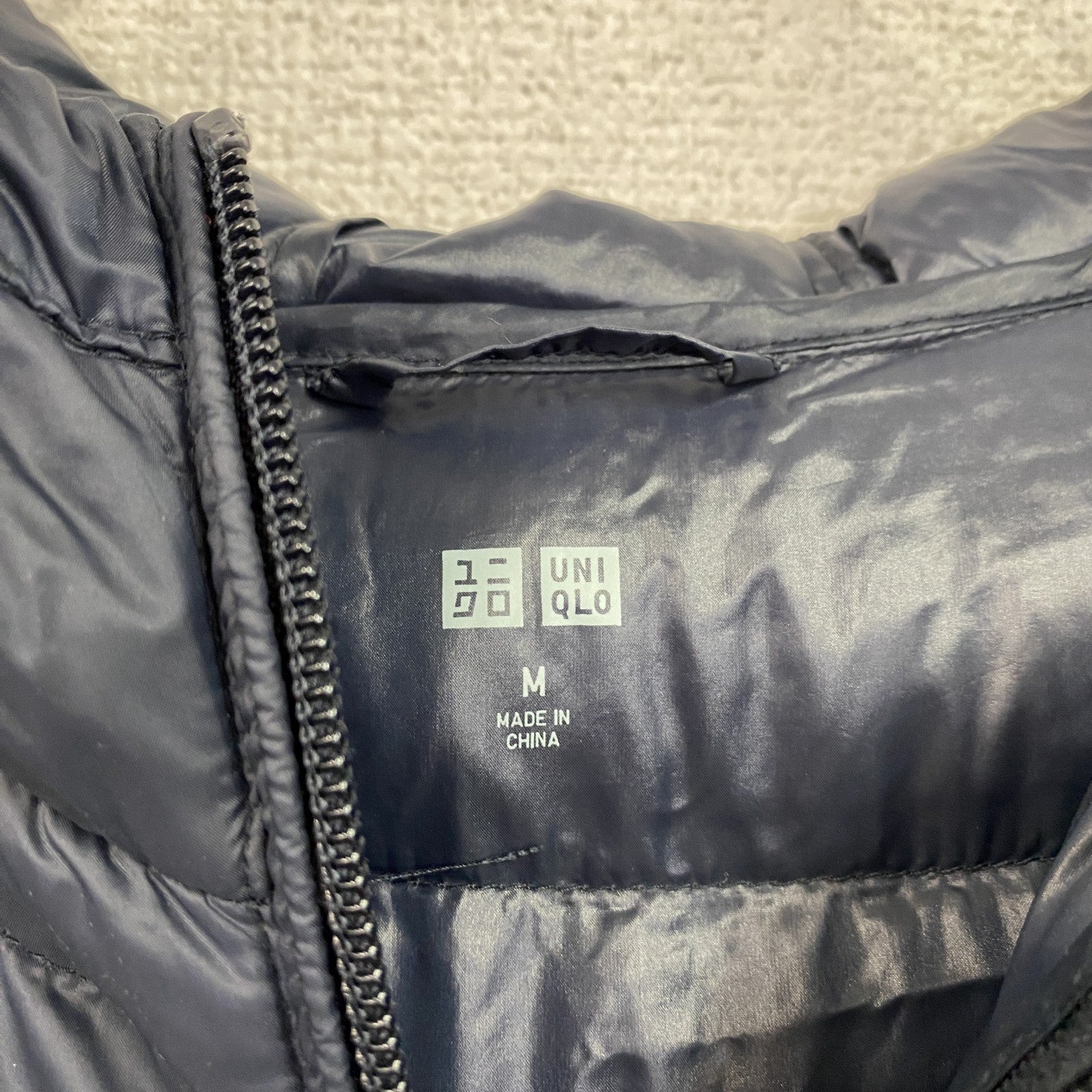 UNIQLO　ユニクロ　ウルトラライトダウンロングコート　フーデットコート　ダウン90%　紺　ネイビー　Mサイズ
