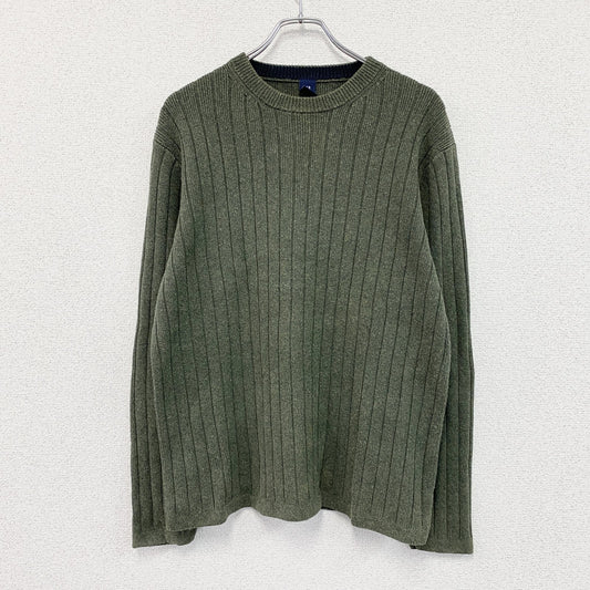 GAP　ギャップ　コットンニットセーター　カーキ　Mサイズ