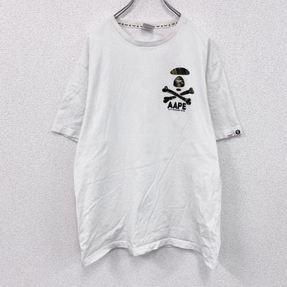 Aape　エイプ　半袖Tシャツ　カモフラ　白　ホワイト　XLサイズ