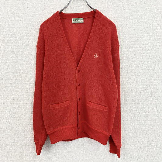MUNSINGWEAR　マンシングウェア　Grand Slam　ウールニットカーディガン　赤　レッド　Sサイズ