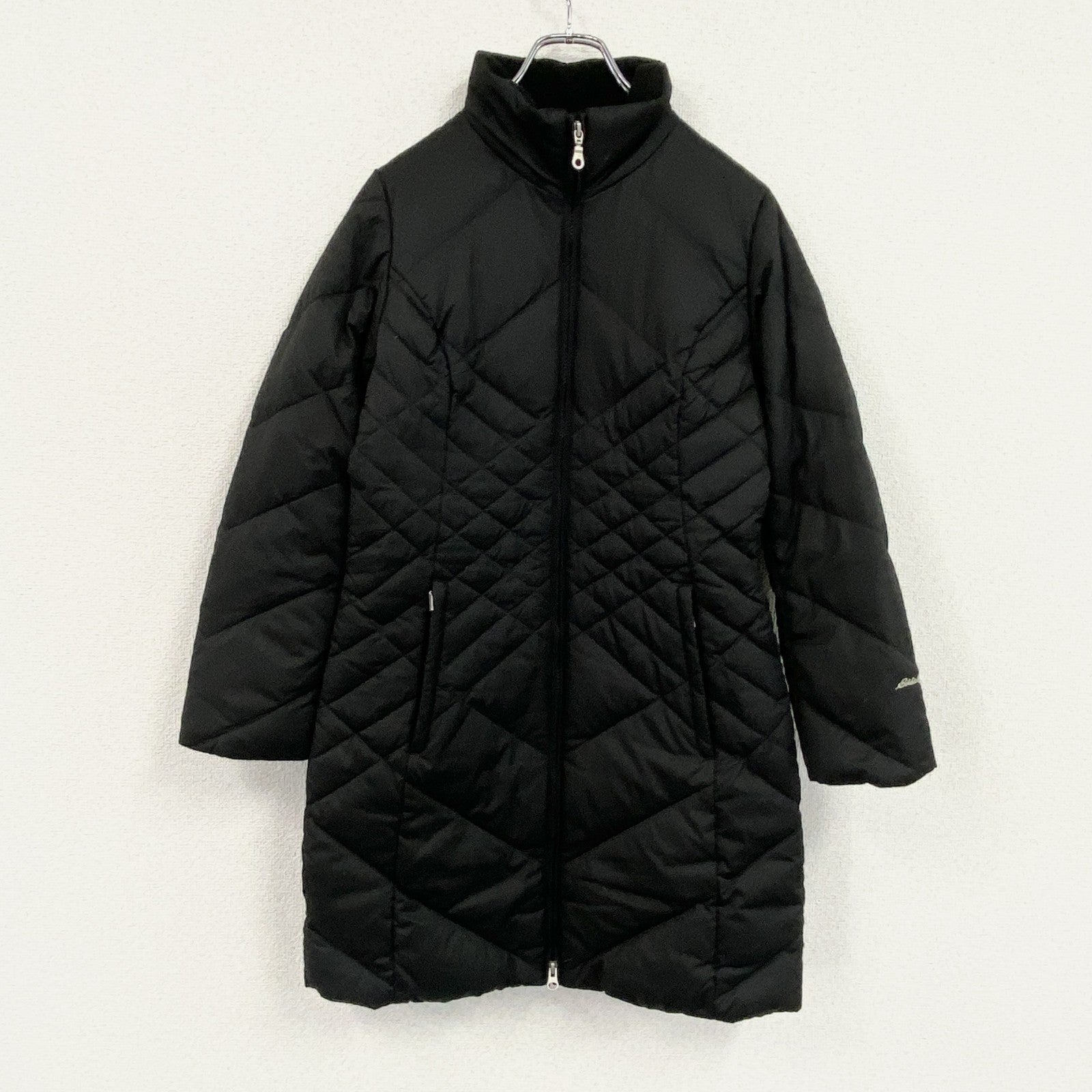 Eddie Bauer　エディーバウアー　ダウンコート　ダウン80％　キルティングコート　黒　ブラック　XSサイズ