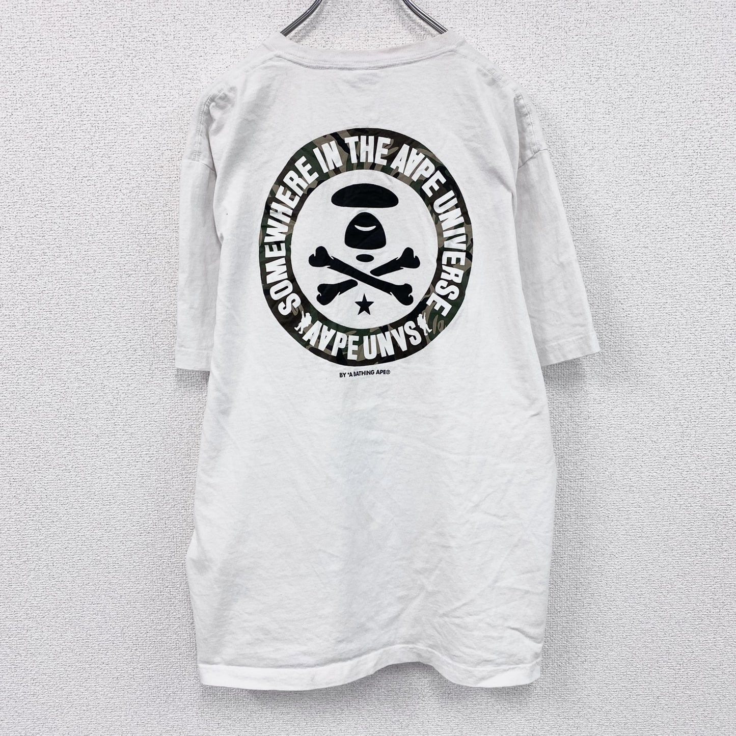 Aape　エイプ　半袖Tシャツ　カモフラ　白　ホワイト　XLサイズ