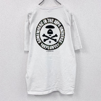 Aape　エイプ　半袖Tシャツ　カモフラ　白　ホワイト　XLサイズ